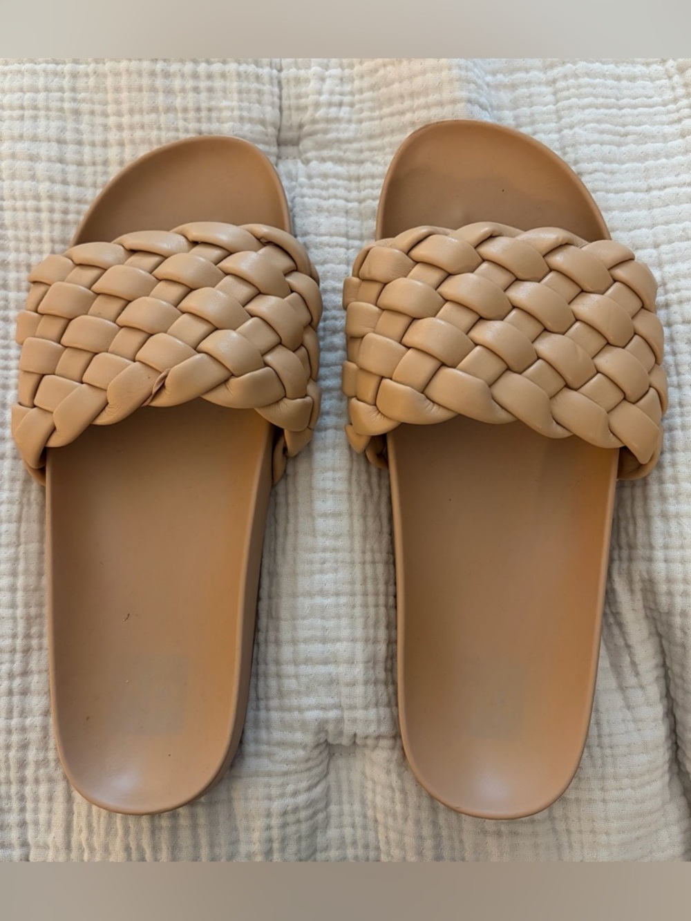 Dolce Vita Tan Braided Slide Sandals - SZ 9